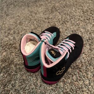 Black Teal & Pink RUDIS Wrestling Shoes
